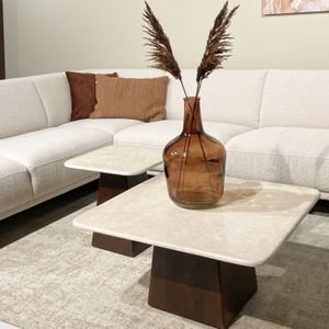 Brix - Bottecino Salontafel - Beige - Hout - 45cm
