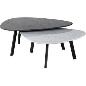 Salontafel Trocadero set van 2 (Black/white)