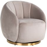 Richmond Draaifauteuil Jago Khaki Velvet / Brushed Gold