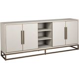 Dressoir Whitebone brass 4-deuren (Verona Grey)