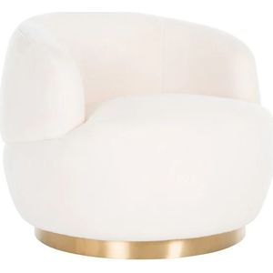 Showroommodel Draaifauteuil Teddy white furry (Himalaya 900 white furry), zelf afhalen!