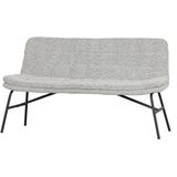 WOOOD Lucy Eetkamerbankje - Bouclé - Off White - 87x150x67