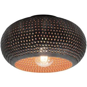 Plafondlamp 35 disk punch / Zwart bruin