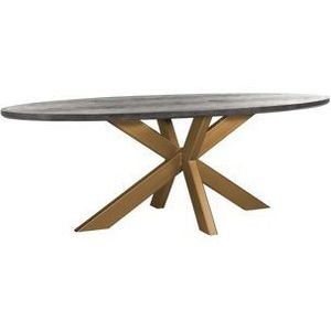 Eettafel Blackbone brass ovaal 230 (Black rustic)