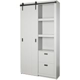 Slide Kast Barn Bezaagd Betongrijs [fsc]