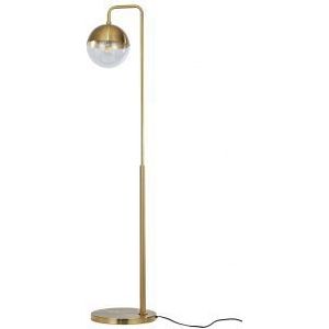 Globular Staande Lamp Metaal Antique Brass