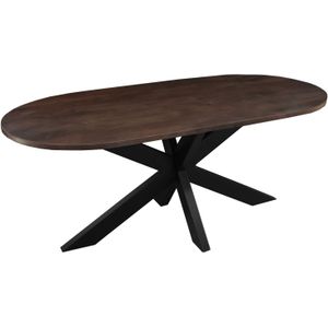 Eettafel Capsule Ovaal Kruispoot Espresso 260