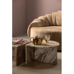XHAIL - RECHTHOEK BIJZETTAFEL - NATUREL - MARMER