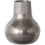 BePureHome Metal Vaas L - Metaal - Zilver - 36x30x30