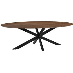 Eetkamertafel James - Naturel - Mangohout - 240 cm - Ovaal