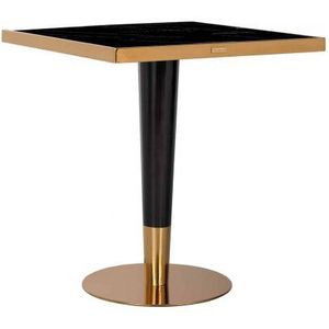 Eettafel Can Roca square black 70x70 (Gold)