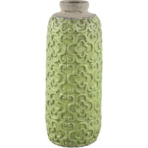 Timme Green Ceramic Anqitue Bottle Pot Round l