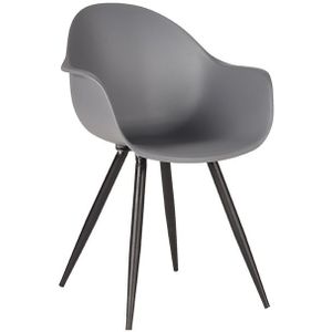 Set V 2 - Eetkamerstoel Luca - Antraciet - Kunststof