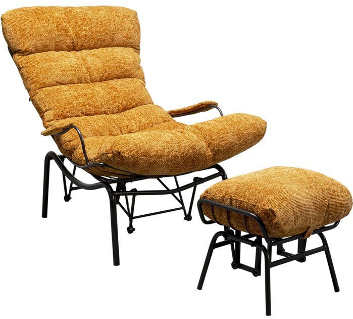 Fauteuil + Hocker Vienna Swing Yellow