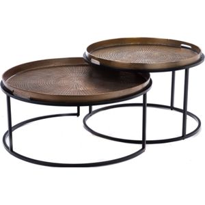 Salontafel Julie - Set van 2 - Koper - Aluminium