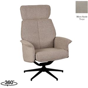 Fauteuil Verdal - Taupe - Micro Suede