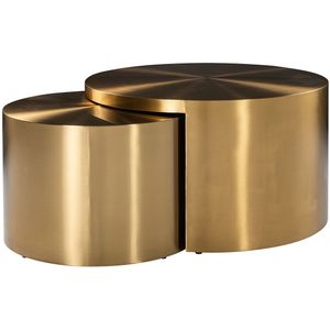 Richmond - Salontafel Big & Rich set van 2 Brushed Gold (Brushed Gold)