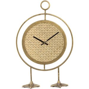 Jelko Natural Rattan table clock