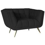 Fauteuil Huxley Antraciet velvet / Brushed gold (Quartz Antraciet 801)