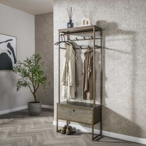 Garderobemeubel roede Ferro / Brons antiek