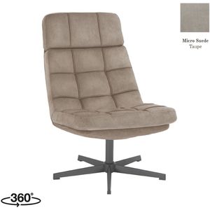 Fauteuil Alvar - Taupe - Micro Suede