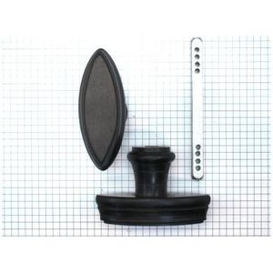 Set deurklinken ebben met freesrand ovaal 82 x 35 mm