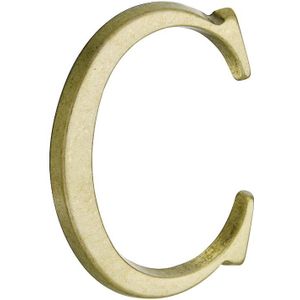 Huisletter C Roman 50 mm messing antiek