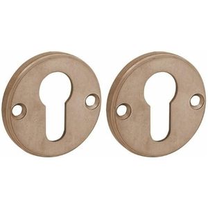 Set van twee PC-plaatjes Facet BB messing antiek