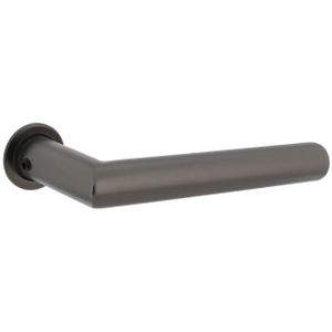 Intersteel enkele deurklink Jura met platte ronde rozetten zelfklevend ø30mm antraciet grijs