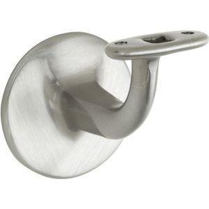 Leuninghouder Elegant vlak M8 mat nikkel ongelakt