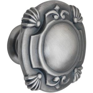 Meubelknop Leonardo 47mm patiné oud zilver