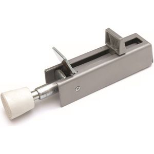 Deurvastzetter voetstift 30x122 mm zilvergrijs