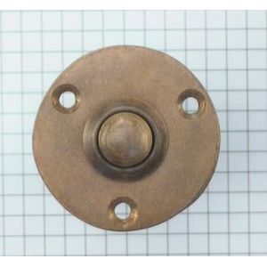 Beldrukker Rond messing Antiek 40 mm
