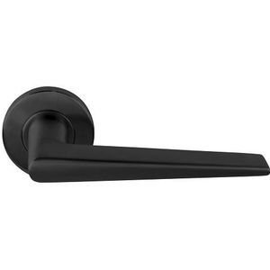 Deurklink BASICS LBXXIH op ronde rozet PVD gunmetal