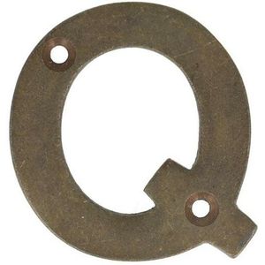 Letter klein Q, brons antiek