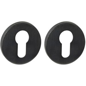 Intersteel cilinderrozetten verdekt ø52x6mm PVD zwart