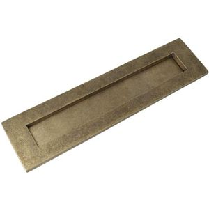 Brievenbus strak messing antiek 320x80mm