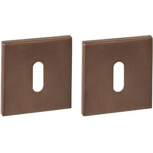 Intersteel - Sleutelrozetten - Verdekt - PVD Brons - 53x53x6mm