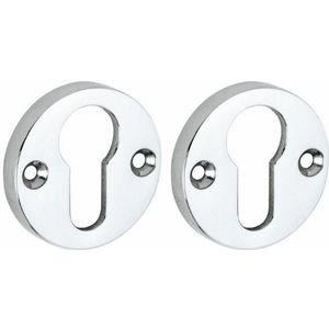 Set van twee PC-plaatjes Elegant BB glans chroom