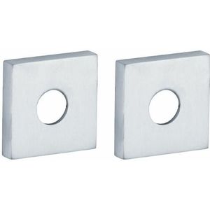 Set van twee krukrozetten Bauhaus verdekt mat chroom