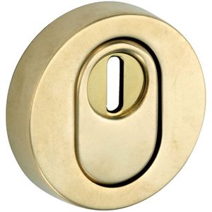 SKG3 cilinderrozet buiten + kerntrekbeveiliging Elegant messing antiek
