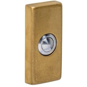 Intersteel - Rechthoekige Beldrukker - PVD Messing - Inclusief Bevestigingsmaterialen