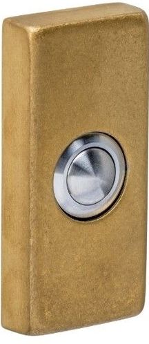 Intersteel - Rechthoekige Beldrukker - PVD Messing - Inclusief Bevestigingsmaterialen