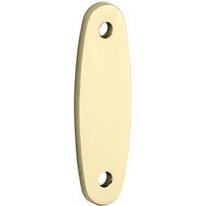 Vulplaat tbv raamsluiting 3 mm ovaal messing gelakt