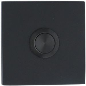 Beldrukker Recht mat zwart 50 mm