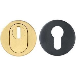 Veiligheid-rozet met kerntrekbeveiliging buiten goud/binnen zwart