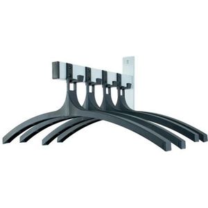Wandgarderobe - 4 Nylon Haken - Kledinghangers - 50 mm Breedte - 320 mm Diepte - 200 mm Hoogte