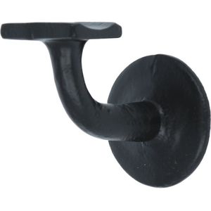 Leuninghouder hol rond ijzer zwart
