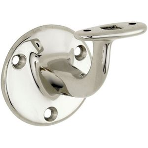 Leuninghouder Elegant vlak opschroevend glans nikkel