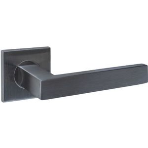 Intersteel deurklink Q 05 op rozet verdekt 53x53x6mm PVD antraciet